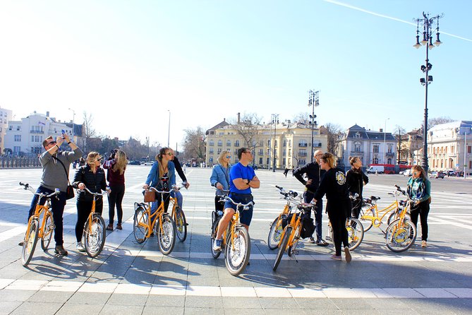 Budapest Bike Tour - Clark Ádám Square: Buda-side landmarks and the Zero Kilometer stone
