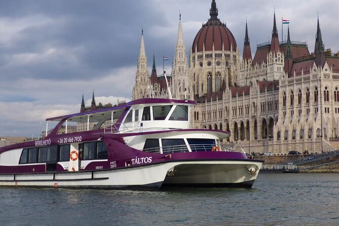 Budapest Danube Sightseeing Cruise with Unlimited Drinks - Gellért Hill, Liberty Bridge, and the Hotel Gellért angle from the water