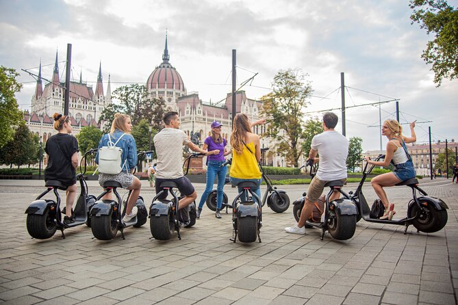 Guided Tours in Budapest on E-Scooter with various routes - Parliament Building stop: quick history without the long waits